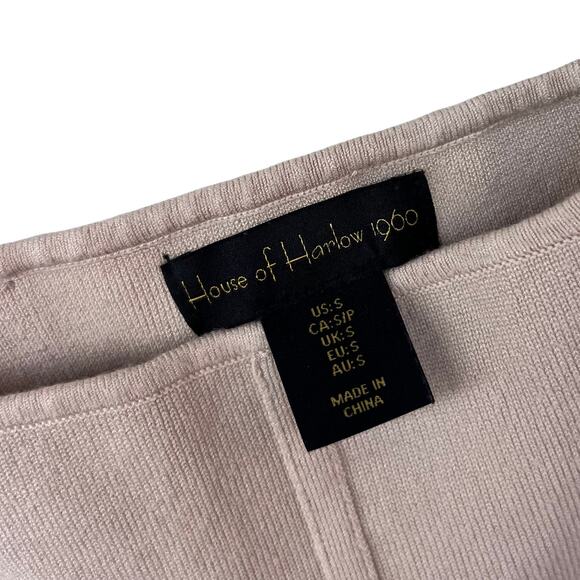 House of Harlow 1960 Ribbed Knit Corset Style Wide Strap Crop Top Size S - Picture 3 of 4